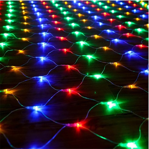 Гирлянда светодиодная Сетка 200 LED 3х2м Разноцветный