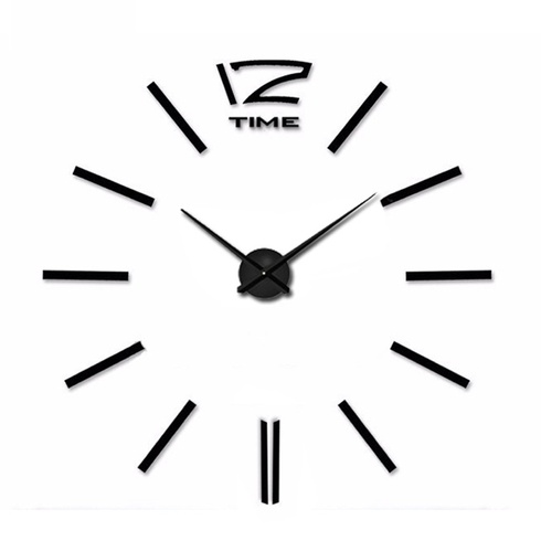 Великий настінний 3Д годинник 3D годинник DIY Clock 70-150см 004В (Палички Чорні)