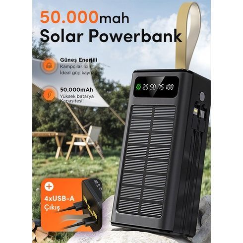 Батарея универсальная Linkage LKP-47  Solar 22.5W 50000mAh Black