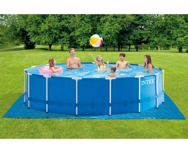 Каркасний басейн Intex 28242, 457 x 122 см (3785 л/год, драбини, тент, підстилка)