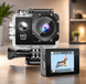 Экшн камера A7 FullHD, спортивная, влагозащита, с креплением 1080P MicroSD