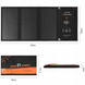 Photovoltaic panels зарядне Валіза, Черный