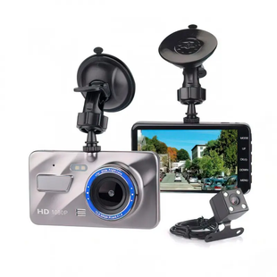 Видеорегистратор для автомобиля c задней камерой Dual Lens A10/F9/V2 Full HD 1080 H31 4,3 дюйма, Серебристый
