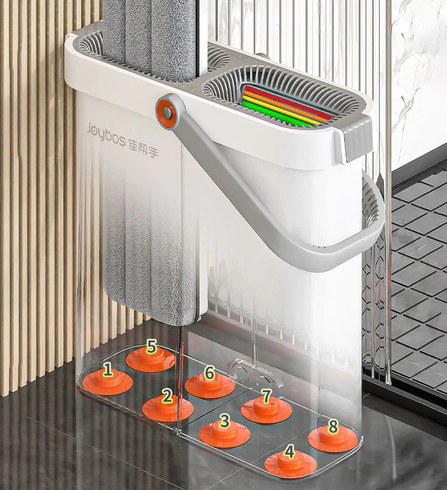 Набір швабра та відро з віджимом Joybos M03-7 Flat Floor