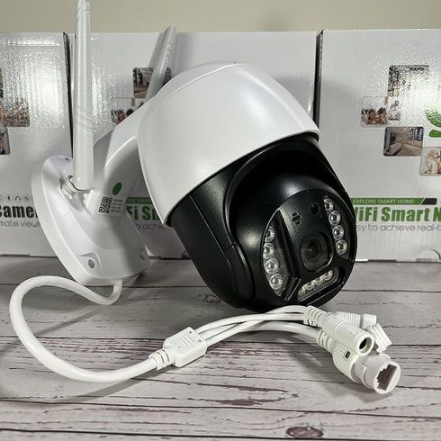 Поворотная Уличная Solar+Sim Камера Безопасноси&nbsp;SMAR 4G SOLAR CAM 1536P, Белый