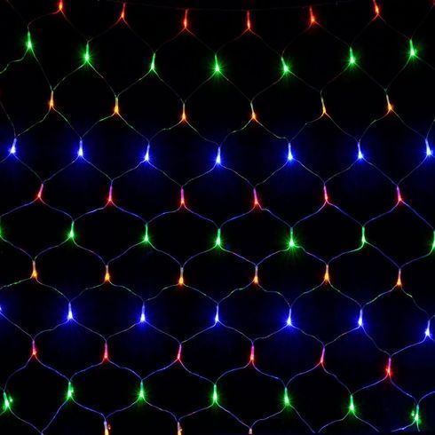 Гирлянда светодиодная Сетка 100 LED 1.5 х 1.5 м Разноцветная