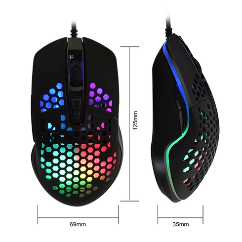 Мишка комп'ютерна провідна ігрова UKC RX M802 з RGB LED підсвічуванням