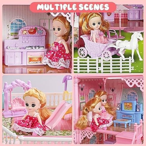 Ігровий набір / Ляльковий будиночок з меблями та ляльками Princess Home