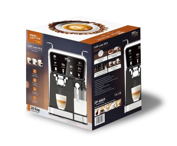Кавомашина Zepline ZP-6803/3000 Вт, 20 Bar, 8 напоїв, ESPRESSO COOL