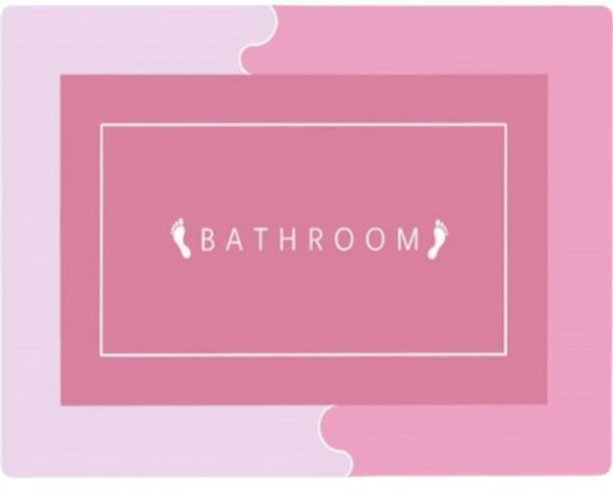 Килимок у ванну вологовбираючий суперпоглинаючий ковзкий Bath Mat Super Absorbent (40х60см) рожевий