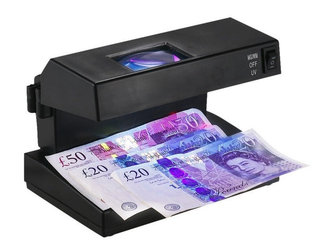 Детектор валют от сети UKC AD 2138 ультрафиолетовый для проверки денег, Черный