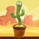 Танцующий кактус, свето - музыкальная игрушках, Dancing Cactus TikTok кактус в вазоне 34 см, Зелёный