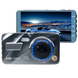 Видеорегистратор для автомобиля c задней камерой Dual Lens A10/F9/V2 Full HD 1080 H31 3,5 дюйма, Серебристый