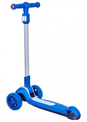 Самокат синий со светящимися колесами Maraton OXIE