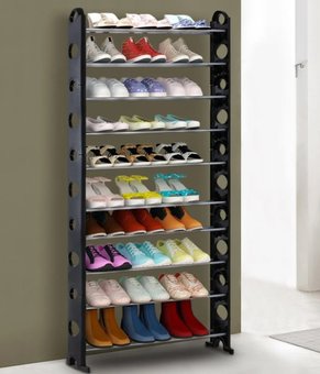 Полиця для взуття Shoe rack (10 полиць, 30 пар) (25Wх7.9"Dх60.6H) 8060