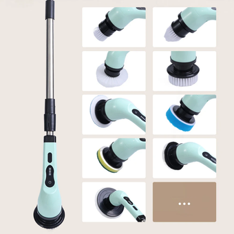 Беспроводная многофункциональная электрическая щетка для уборки 360 градусов electric Cleaning Brush cleaner 9в1