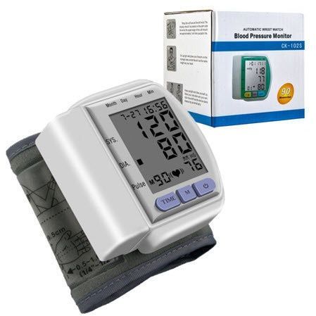 Автоматичний тонометр для вимірювання тиску пульсу на зап'ясті Blood Pressure Monitor CK-102S, Білий