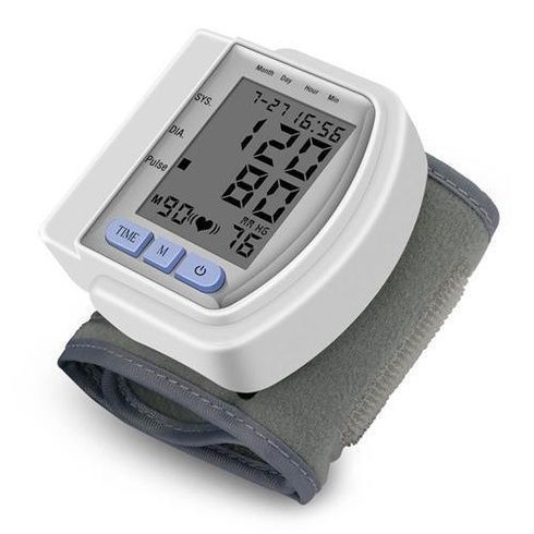 Автоматичний тонометр для вимірювання тиску пульсу на зап'ясті Blood Pressure Monitor CK-102S, Білий