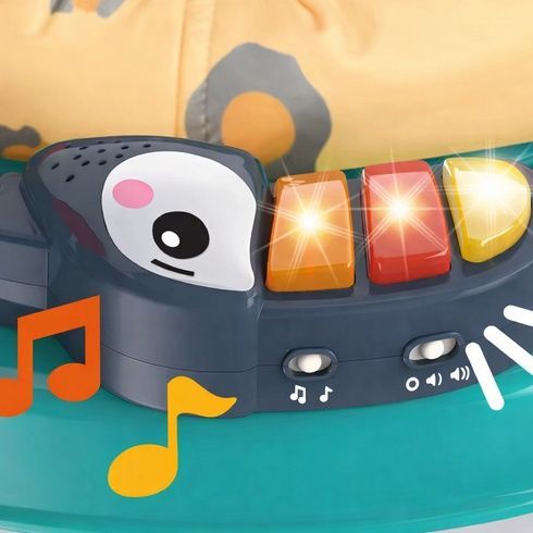Детский игровой центр Fisher-Price Jumperoo с подсветкой и звуком / Развивающий игровой джемпер Бежевый