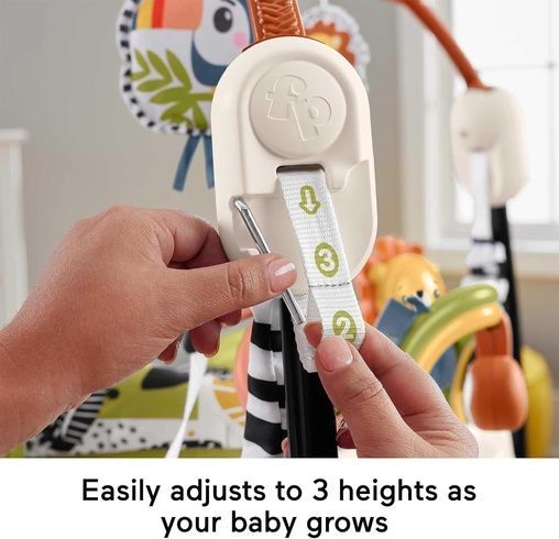 Детский игровой центр Fisher-Price Jumperoo с подсветкой и звуком / Развивающий игровой джемпер Бежевый