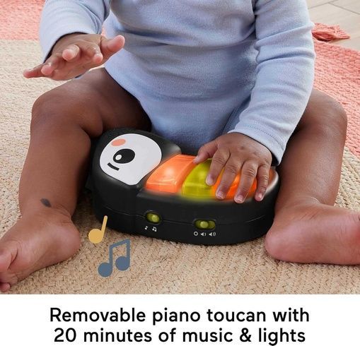 Детский игровой центр Fisher-Price Jumperoo с подсветкой и звуком / Развивающий игровой джемпер Бежевый