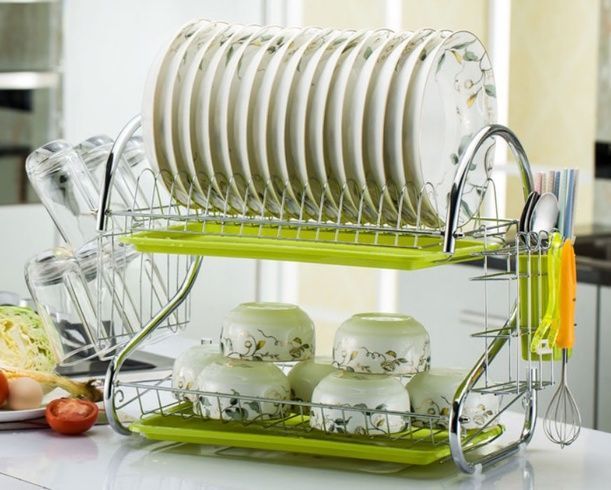 Стійка для зберігання посуду kitchen storage rack, сушарка для посуду 42 см