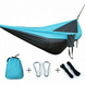 Гамак Travel hammock туристический /  Гамак-качели подвесной нейлоновый Серо-голубой