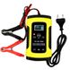 Імпульсний зарядний пристрій для автомобільного акумулятора Foxsur 12V 5-6A, Жовтий