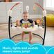 Детский игровой центр Fisher-Price Jumperoo с подсветкой и звуком / Развивающий игровой джемпер Бежевый