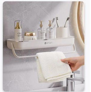 Органайзер у ванну полиця+вішалка TOWEL BAR LY-840