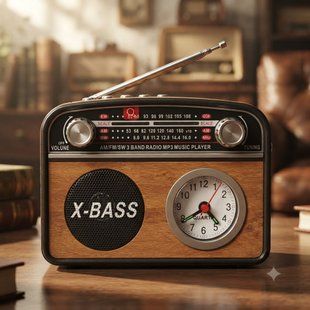 Радиоприемник PR-1002BT / Радиоприемник с часами и Bluetooth