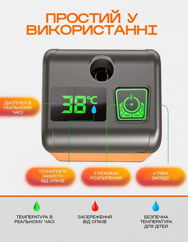 Портативний душ 3,7 В насос 4800 мАч з 3 режимами напору Outdoor shower AND XL-1402