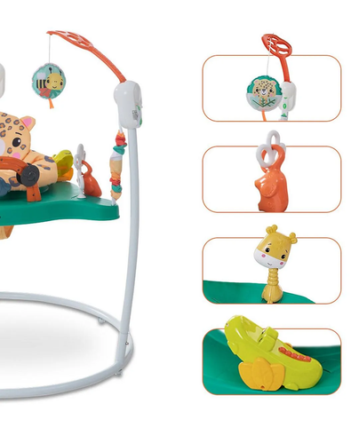 Детский игровой центр Fisher-Price Jumperoo с подсветкой и звуком / Развивающий игровой джемпер Зеленый