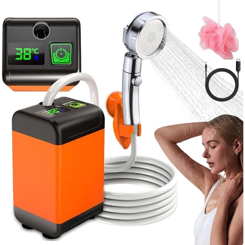 Портативний душ 3,7 В насос 4800 мАч з 3 режимами напору Outdoor shower AND XL-1402