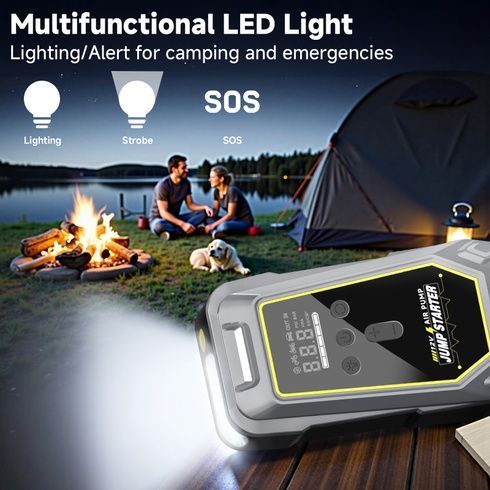 Пускозарядное устройство K5 с компрессором 150 PSI, Power Bank и LED-фонарем