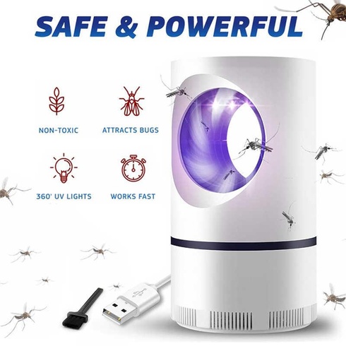 Лампа від комарів, Низьковольтна лампа-вбивця від комарів USB UV електрична, Літаючий мугген пастка для комах боротьба зі шкідниками.