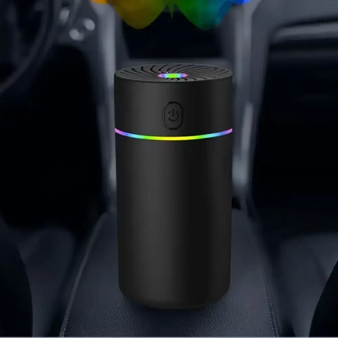 Автомобільний зволожувач повітря з підсвічуванням, USB, Чорний / Аромадіфузор в машину