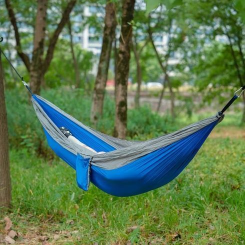 Гамак Travel hammock туристический /  Гамак-качели подвесной нейлоновый Синий