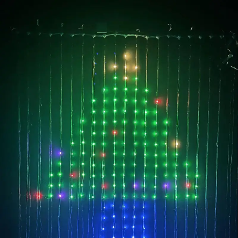 Гірлянда Штора від мережі 3х3 м 400LED RGB + пульт дистанційного керування, SF-1 / Розумна гірлянда з додатком на телефон