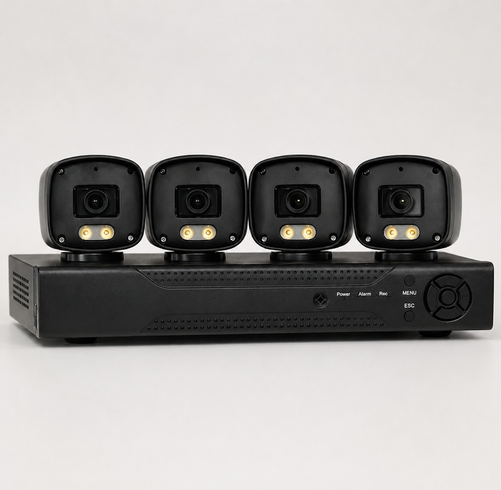 Комплект відеоспостереження DVR KIT UCAM 4 камери з реєстратором / Комплект вуличних камер з вологозахистом
