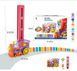 Конструктор игрушка-поезд домино, DOMINO Happy Truck sciries COLORS 60 деталей, Разноцветный