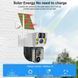 4K Беспроводная камера Solar 4G, двойной объектив, ночное видение V380 Pro CCTV 8MP