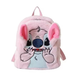 Плюшевий рюкзак Стич Disney Fairy Stitch м'який дитячий рюкзак з вушками та мордочкою рожевий