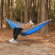 Гамак Travel hammock туристический /  Гамак-качели подвесной нейлоновый Синий
