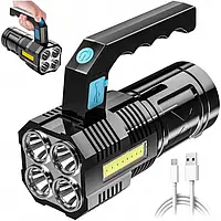 Ліхтарик Multi Fuction Portable Lamp водонепроникний. Світлодіодний ручний ліхтар із зарядкою від USB, Черный
