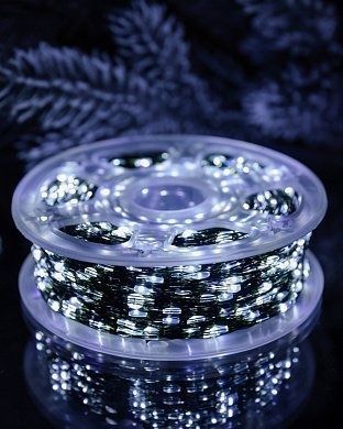 Гірлянда на котушці Роса 50 м,500 LED з пультом Білий