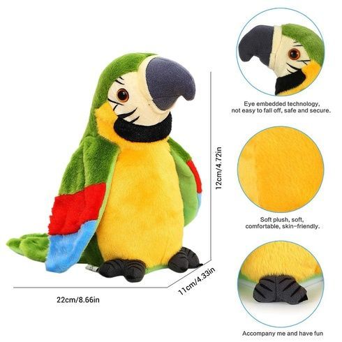 Інтерактивна іграшка електронний папуга Parrot Talking, Зелений