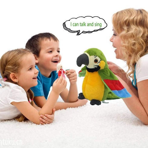 Інтерактивна іграшка електронний папуга Parrot Talking, Зелений