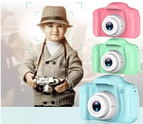 Детский цифровой фотоаппарат с дисплеем GM14 Голубой