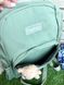 Рюкзак с мишкой в кармане школьный стильный,спортивный,подростковый рюкзак Зеленый